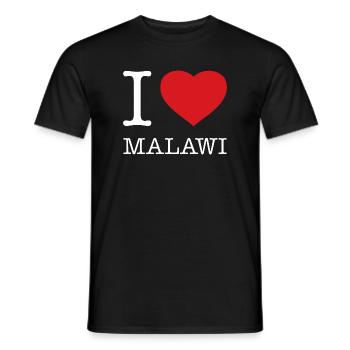 I LOVE MALAWI - Men's T-Shirt - black - Front - AI Model Male 178 light (178cm)