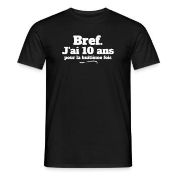 80 years old, I'm 80 years old, 80 years old - Men's T-Shirt - black - Front - AI Model Male 178 light (178cm)