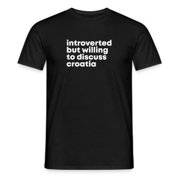 Croatia - Men's T-Shirt - black - Front - AI Model Male 178 light (178cm)