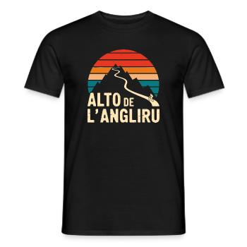 Alto de L’Angliru Cyclist - Men's T-Shirt - black - Front - AI Model Male 178 light (178cm)
