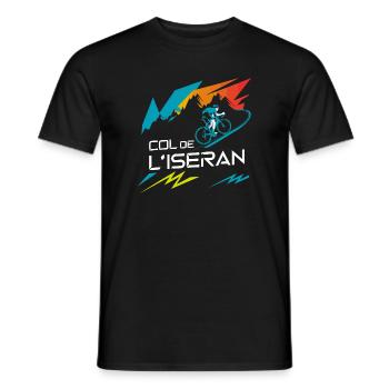 Col de l’Iseran Cycling Art - Men's T-Shirt - black - Front - AI Model Male 178 light (178cm)
