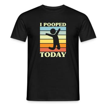 I pooped today - Männer T-Shirt - Schwarz - Vorne - AI Model Male 178 light (178cm)