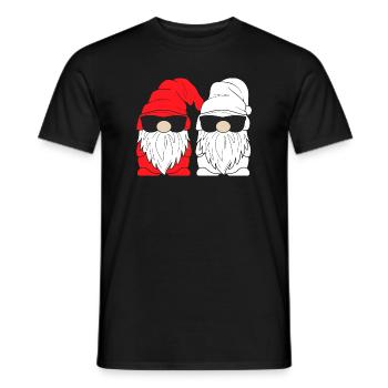 Doppel Santa Gnome Sonnenbrille - Männer T-Shirt - Schwarz - Vorne - AI Model Male 178 light (178cm)