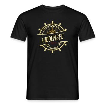 Mein Herz schlägt Wellen - Hiddensee - Männer T-Shirt - Schwarz - Vorne - AI Model Male 178 light (178cm)