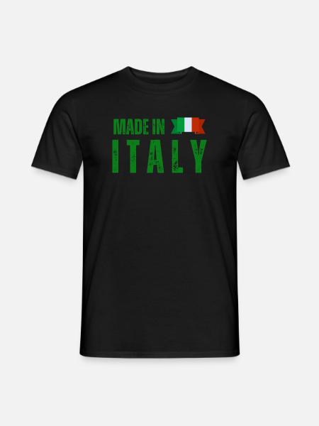 Made in Italy, italienischer Stolz - Männer T-Shirt - Schwarz