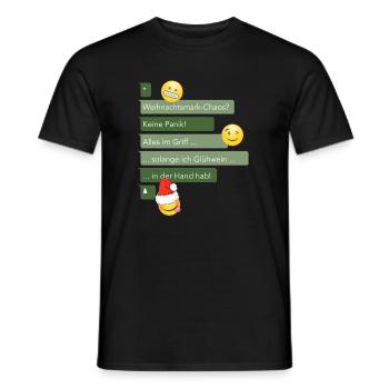 Weihnachtschaos im Griff - Männer T-Shirt - Schwarz - Vorne - AI Model Male 178 light (178cm)