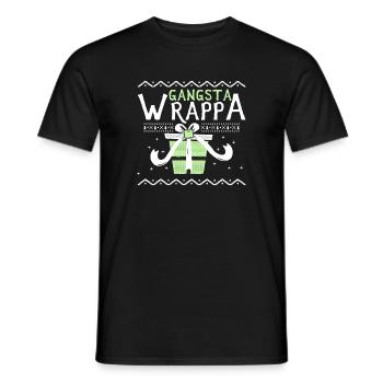 Gangsta Wrappa Weihnachten Sprüche lustig Geschenk - Männer T-Shirt - Schwarz - Vorne - AI Model Male 178 light (178cm)