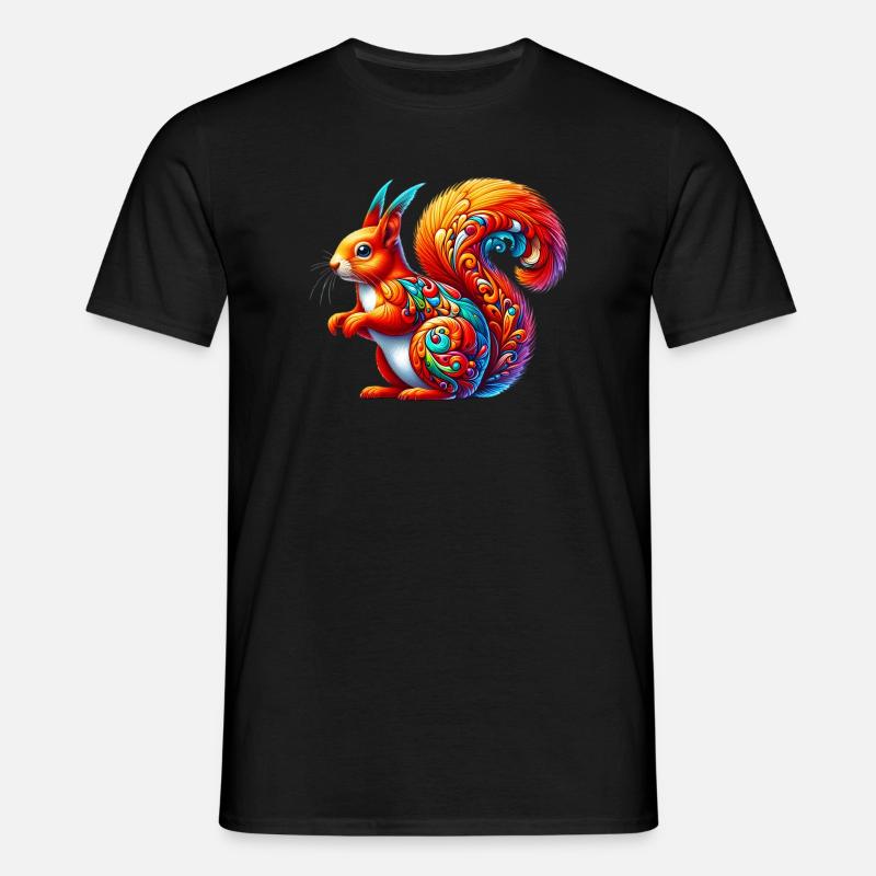 Eichhörnchen - Männer T-Shirt - Schwarz