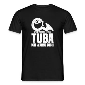 Sousaphon Orchester Blaskapelle Musiker - Männer T-Shirt - Schwarz - Vorne - AI Model Male 178 light (178cm)