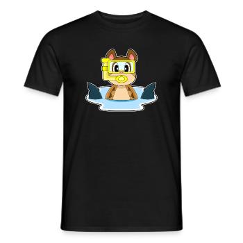 Erdmännchen Taucher Haiflosse Tauchen - Männer T-Shirt - Schwarz - Vorne - AI Model Male 178 light (178cm)