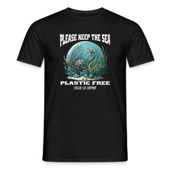Plastics and the sea - Men's T-Shirt - black - Front - AI Model Male 178 light (178cm)