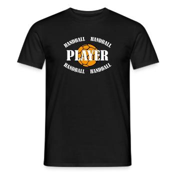 HANDBALL PLAYER - Men's T-Shirt - black - Front - AI Model Male 178 light (178cm)