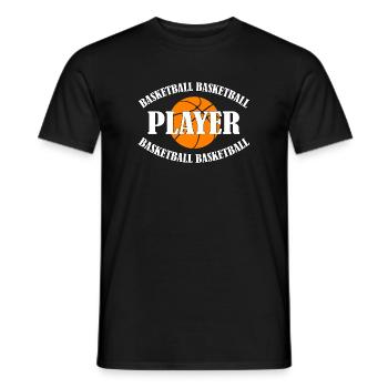 BASKETBALL PLAYER - Men's T-Shirt - black - Front - AI Model Male 178 light (178cm)
