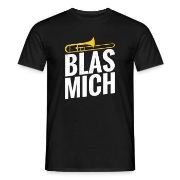 Posaune Blas Mich Humorvolle Musik - Männer T-Shirt - Schwarz - Vorne - AI Model Male 178 light (178cm)