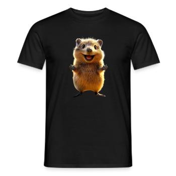 Quokka Be Quokka Heureux Australie Sourire Quokkas - T-shirt homme - noir - Devant - AI Model Male 178 light (178cm)