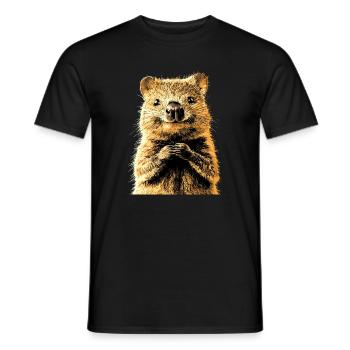Quokka Be Quokka Heureux Australie Sourire Quokkas - T-shirt homme - noir - Devant - AI Model Male 178 light (178cm)