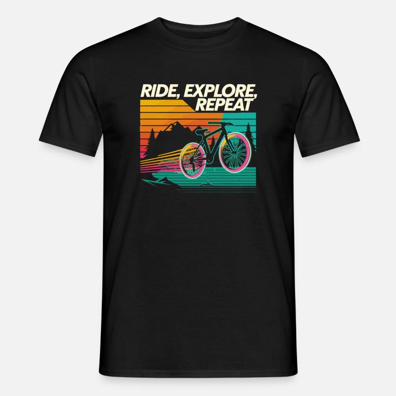 Ride Explore Repeat Adventure - Men's T-shirt - black