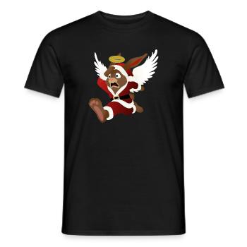 Santa's help - the Easter Bunny - Men's T-Shirt - black - Front - AI Model Male 178 light (178cm)