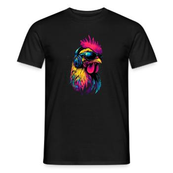 Chicken Chicken Hen Farm Farmer Cute Chickens - Men's T-Shirt - black - Front - AI Model Male 178 light (178cm)