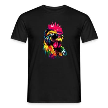 Chicken Chicken Hen Farm Farmer Cute Chickens - Men's T-Shirt - black - Front - AI Model Male 178 light (178cm)