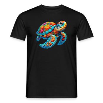 Tortue - T-shirt homme - noir - Devant - AI Model Male 178 light (178cm)