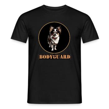 Garde du corps Chihuahua Circle - T-shirt homme - noir - Devant - AI Model Male 178 light (178cm)