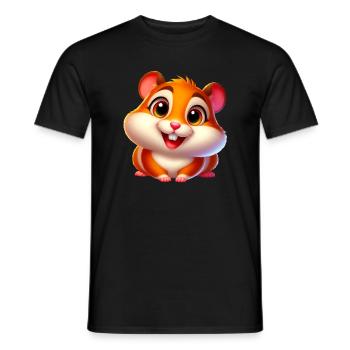 Hamster - T-shirt homme - noir - Devant - AI Model Male 178 light (178cm)