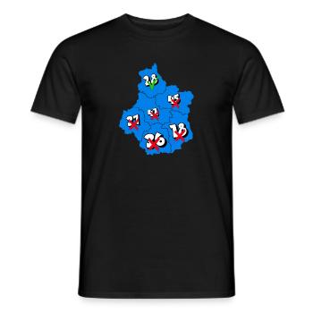 Région centre - T-shirt homme - noir - Devant - AI Model Male 178 light (178cm)