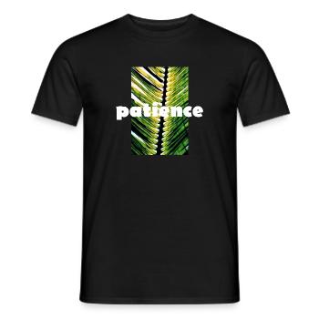 patience - Men's T-Shirt - black - Front - AI Model Male 178 light (178cm)