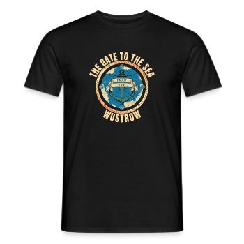 The Gate to the Sea - Wustrow - Männer T-Shirt - Schwarz - Vorne - AI Model Male 178 light (178cm)