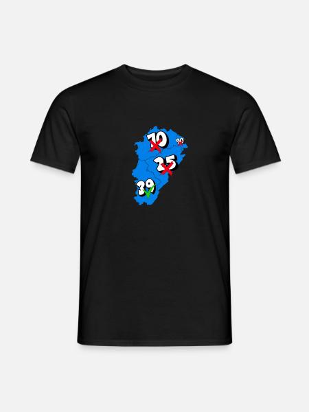 Région franche comté - T-shirt homme - noir