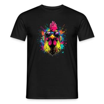 Coq Poulet Papa Poulailler Papa Poulet fermier Poulets - T-shirt homme - noir - Devant - AI Model Male 178 light (178cm)