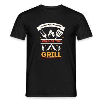 König des Grills - Männer T-Shirt - Schwarz - Vorne - AI Model Male 178 light (178cm)
