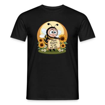 Bienen Retten - Männer T-Shirt - Schwarz - Vorne - AI Model Male 178 light (178cm)