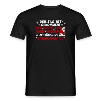 Weihnachten Dicker Weihnachtsmann - Männer T-Shirt - Schwarz - Vorne - AI Model Male 178 light (178cm)