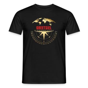 Koordinaten Greetsiel - Männer T-Shirt - Schwarz - Vorne - AI Model Male 178 light (178cm)