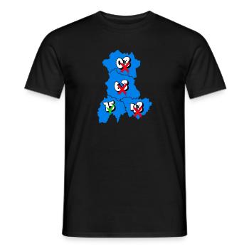 Région Auvergne - T-shirt homme - noir - Devant - AI Model Male 178 light (178cm)