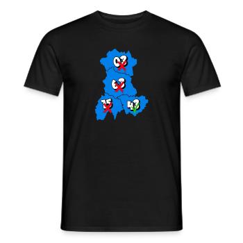 Région Auvergne - T-shirt homme - noir - Devant - AI Model Male 178 light (178cm)