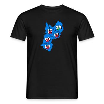 Région Aquitaine - T-shirt homme - noir - Devant - AI Model Male 178 light (178cm)