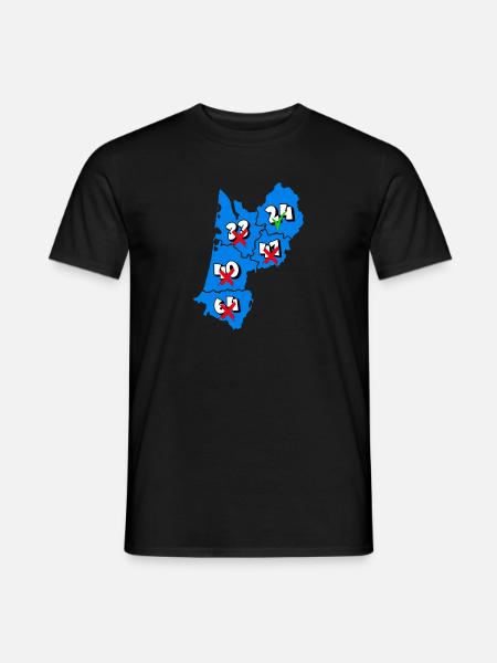 Région Aquitaine - T-shirt homme - noir