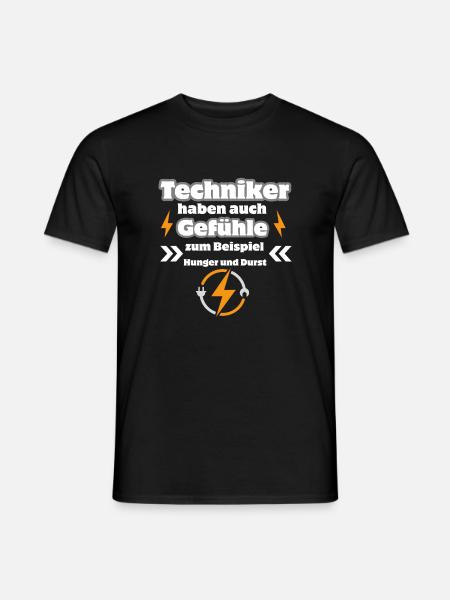 Techniker Gefühle - Männer T-Shirt - Schwarz