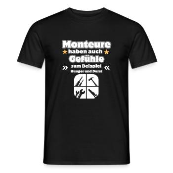 Monteure Gefühle - Männer T-Shirt - Schwarz - Vorne - AI Model Male 178 light (178cm)