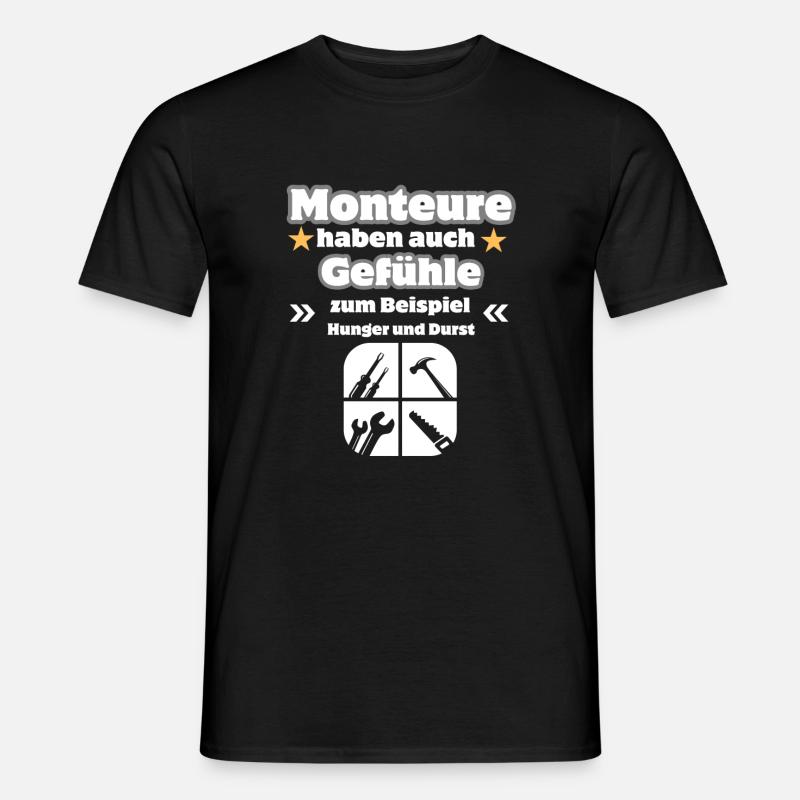 Monteure Gefühle - Männer T-Shirt - Schwarz