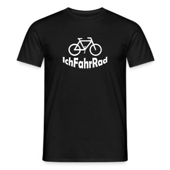 IchFahrRad - Männer T-Shirt - Schwarz - Vorne - AI Model Male 178 light (178cm)