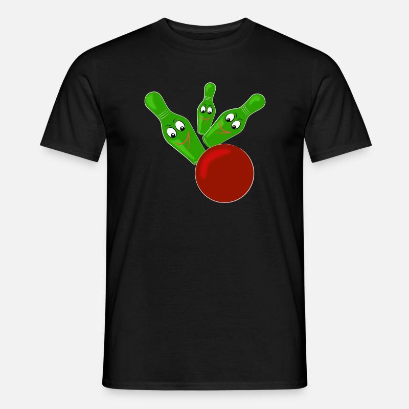 Kegeln - Männer T-Shirt - Schwarz
