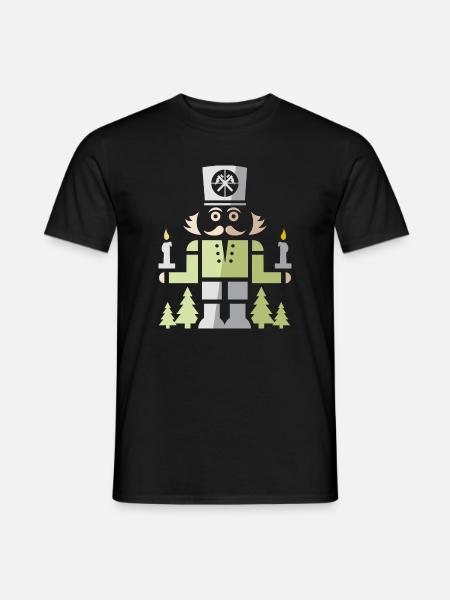 Nussknacker Bergmann – Erzgebirge Kunst Symbol - Männer T-Shirt - Schwarz