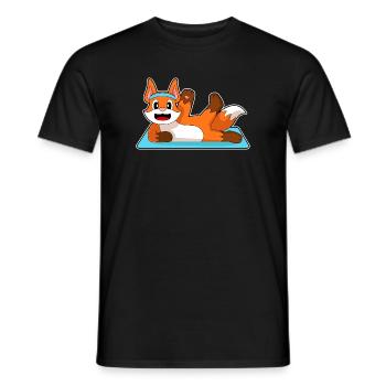 Fuchs Yoga Fitness Gymnastik - Männer T-Shirt - Schwarz - Vorne - AI Model Male 178 light (178cm)