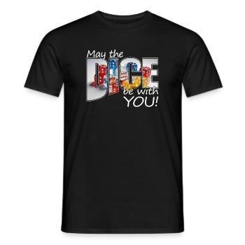 Boardgamer - Que les dés soient avec vous ! - T-shirt homme - noir - Devant - AI Model Male 178 light (178cm)