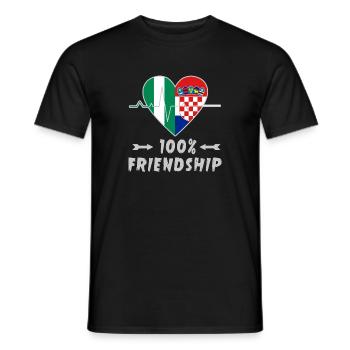 Nigeria and Croatia 100% friendship - Men's T-Shirt - black - Front - AI Model Male 178 light (178cm)