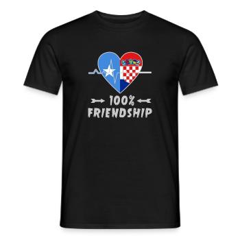 Somalia and Croatia 100% friendship - Men's T-Shirt - black - Front - AI Model Male 178 light (178cm)
